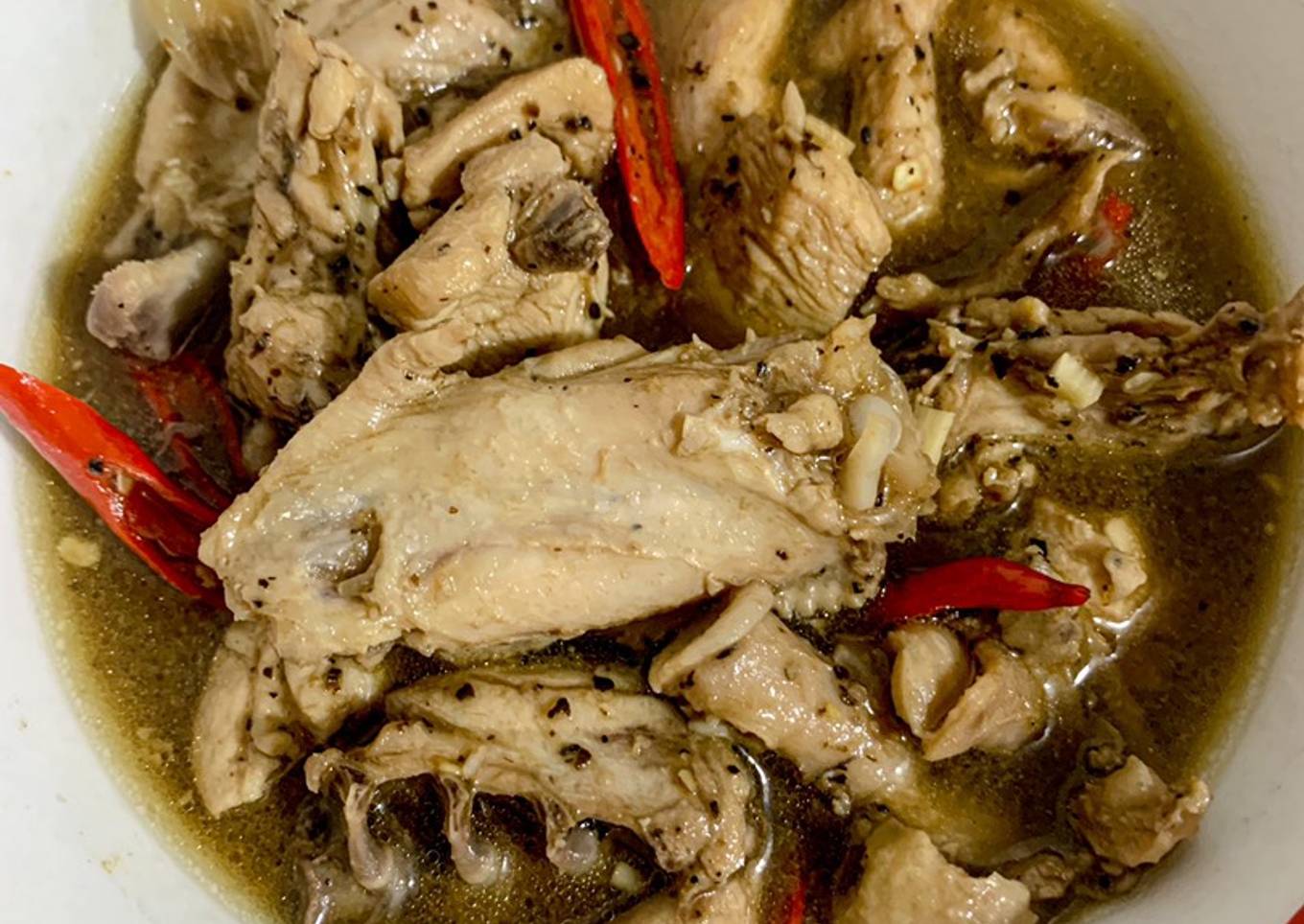 AYAM KUAH LADA HITAM (Dengan bahan yang ada aja)