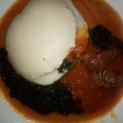 Semo+gbegiri(beans soup)+ewedu+stew😋 A picture of Semo+gbegiri(beans soup)+ewedu+stew😋.