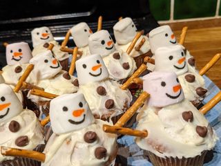 ⛄Snowman cupcakes for Christmas or birthday party