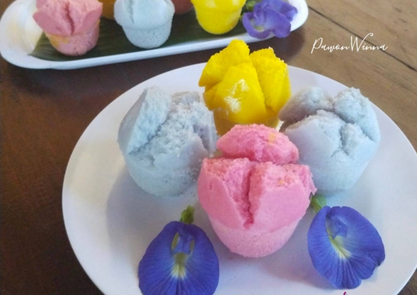349.Kue mangkok Ceria (bunga Telang)