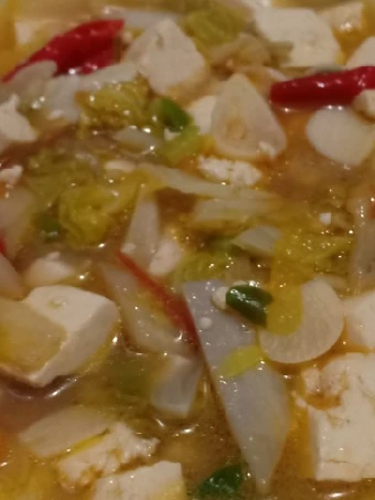 Langkah Mudah untuk Membuat Resep Tumis sawi putih tahu kuah yang Lezat Anti Ribet, Sempurna