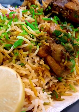 A picture of Chicken Biryani.