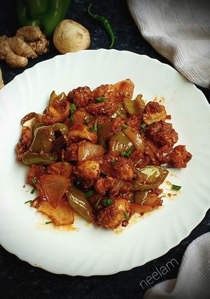 मशरूम चिल्ली (mushroom chilli recipe in Hindi) रेसिपी मुख्य फोटो