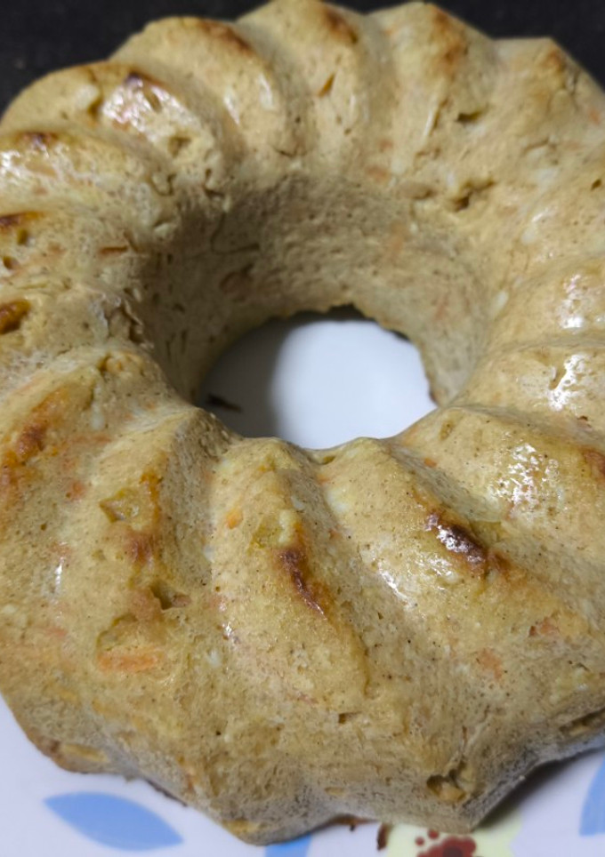 Una foto de Pastel de zanahoria proteico