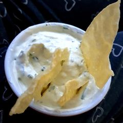 A picture of My Soft Cheese, Sour cream and Chopped fresh Chives.