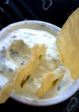 A picture of My Soft Cheese, Sour cream and Chopped fresh Chives.
