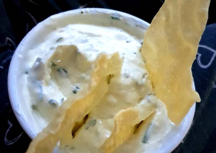 Recipe of Any-night-of-the-week My Soft Cheese, Sour cream and Chopped fresh Chives