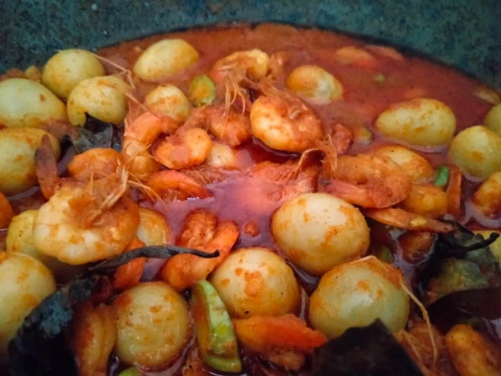 Easy Steps Make Recipes Sambal goreng udang, petai dan telur puyuh the Delicious So Delicious.