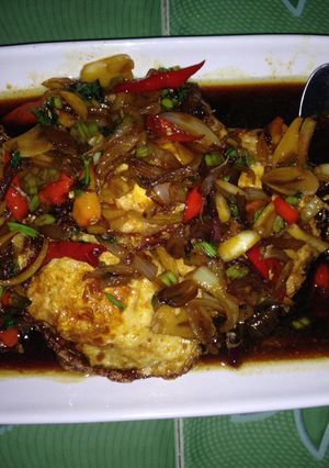 Foto resep Telor ceplok kecap pedas