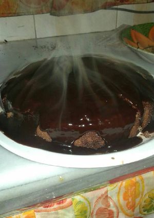 صورة لوصفة كيكة الشوكلاته السخنه