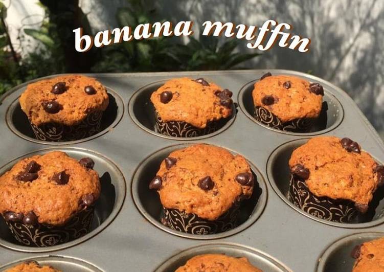 Banana Muffin tanpa mixer