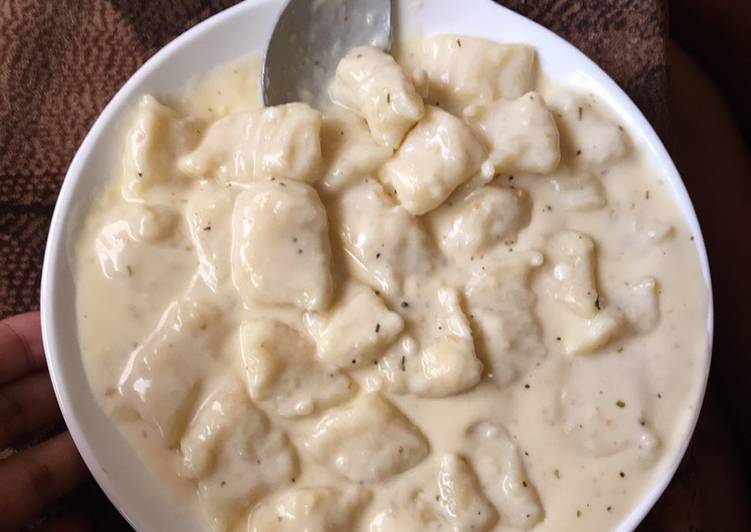 Recipe of Favorite Gnocchi in cheese sauce