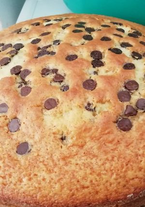 Una foto de Bizcocho de yogurt con pepitas de chocolate