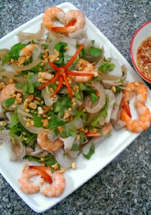 Hình của món Mít Trộn (Mít Thấu).