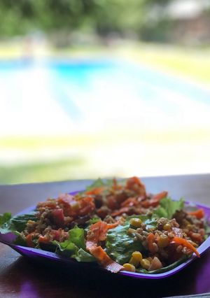 Una foto de Fajiensalada de arroz