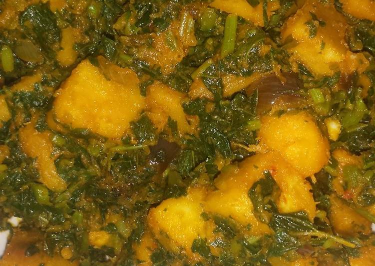 How to Prepare Ultimate Porridge  yam with  vegetables | Satisfyingrecipe.web.app