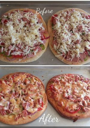 A picture of Beef brawn pizza.