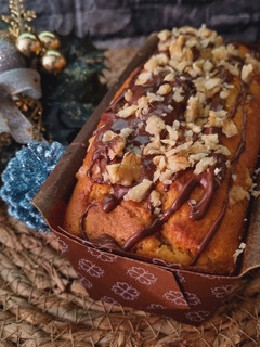 Una foto de BUDÍN DE TURRÓN CON CROCANTE DE NUEZ ❤️