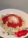 Raviolis caseros de ricota espinaca