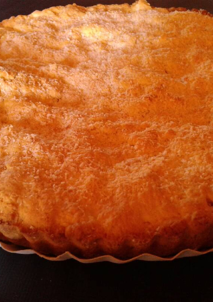 Una foto de Tarta de coco y dulce de leche