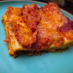 A picture of Beef lasagna.