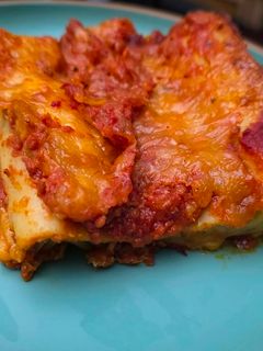 A picture of Beef lasagna.