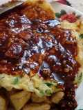 Fried Tofu and Egg w/ Peanut Sauce (Tahu Tek)