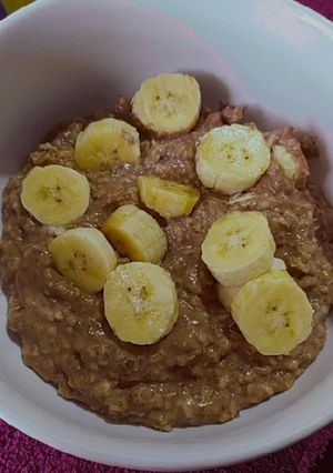 Foto resep Menu Sarapan Diet #10 Oatmeal Coklat dengan Pisang