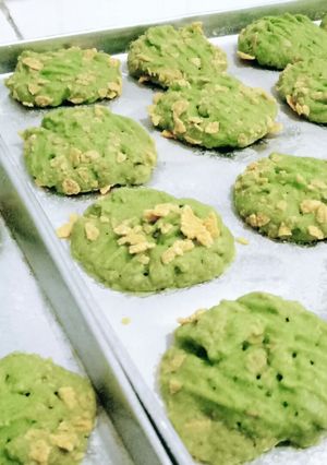 Foto resep Cornflakes cookies pandan