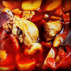 A picture of Instant Pot Filipino Chicken Afritada.