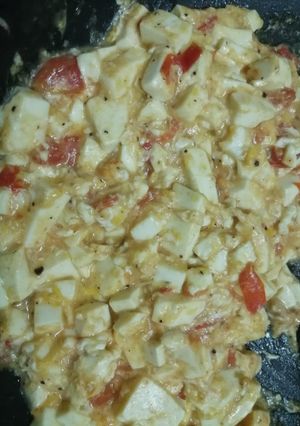 Hình của món Đậu hũ non xào cà chua với trứng siêu dễ và lạ miệng 🤤🤤🤤🤤🤤.
