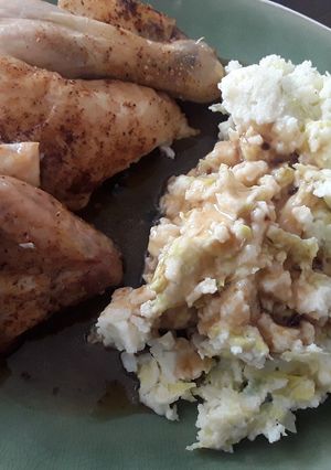 A picture of Sig's Cabbage and Spring Onion Mash.