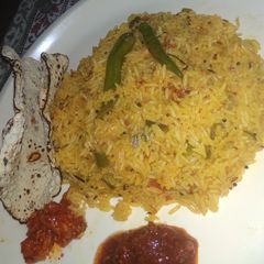 A picture of Schezwan Rice.