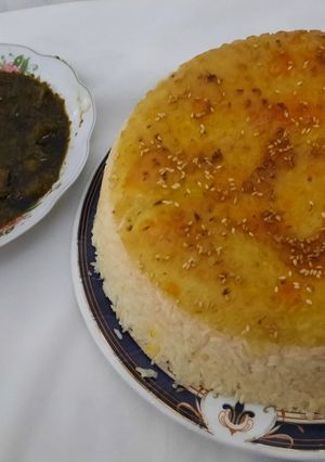 عکسی از دستور خورشت کرفس خوشمزه با برنج نیم دانه