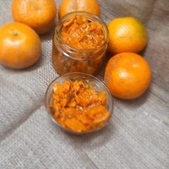 A picture of Orange Tholi Pickle.