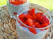 Une photo de pudding vanille