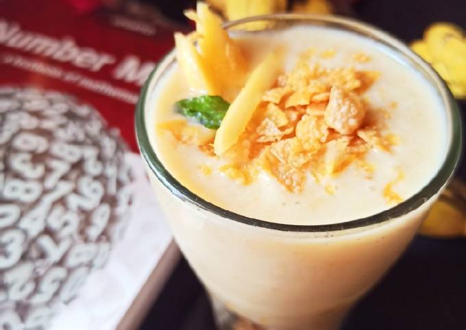 Mango Cornflakes Smoothie Recipe by sushcookss - Cookpad