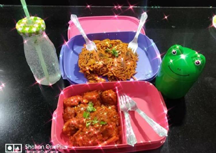 Recipe of Speedy Veg Manchurian and chow mein