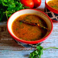 A picture of Tomato Rasam.