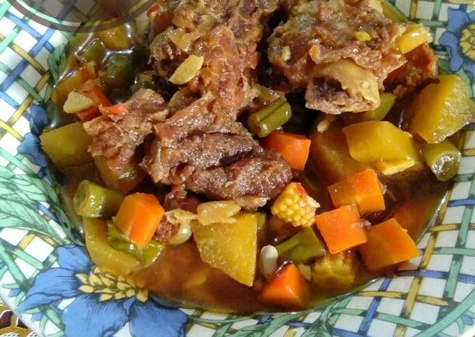 Cara Gampang Menyiapkan Asem2 pedas tulang sapi #5resepterbaruku Anti Gagal