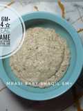 MPASI 6M+ Menu 4 ☆》Oatmeal, Daging Ayam, Edamame, Bayam Merah