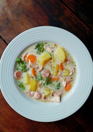 Foto resep Setup sayuran ayam sosis