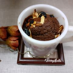 Eggless Chocolate Mug Cake in Airfryer A picture of Eggless Chocolate Mug Cake in Airfryer.