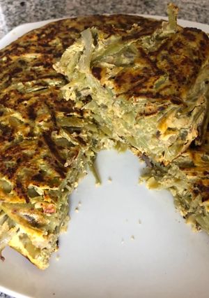 Una foto de Tortilla de porotos verdes