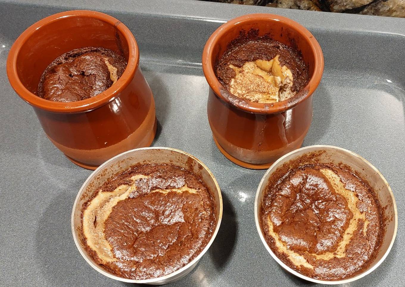 Flan de huevo y chocolate