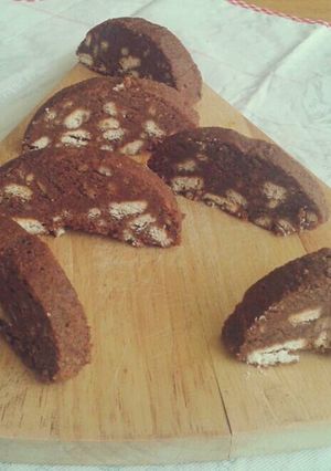 A picture of No Bake Coffee Cookie Roll.