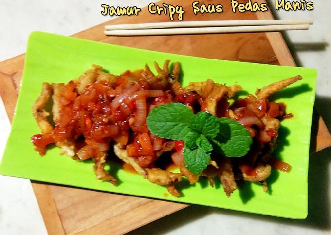 Jamur Crispy Saus Pedas Manis