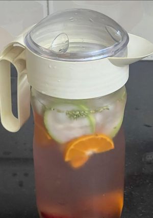 A picture of Healthy Detox Water (Weight loss drink with orange, veggies).