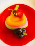 Multicolour fruit Pannacotta
