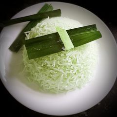 A picture of Pandan coconut milk rice.